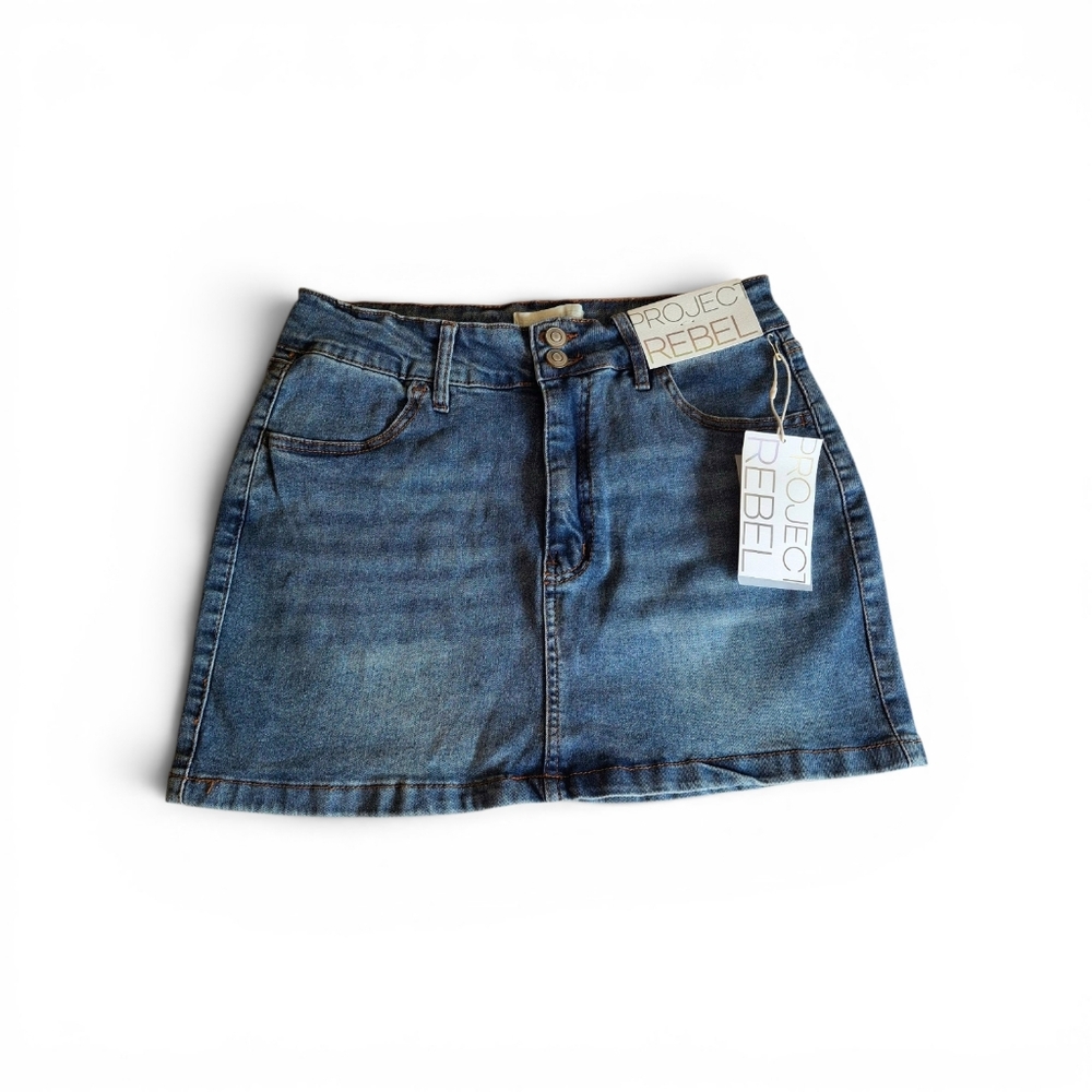 Old Navy Blue Denim Mini Skirt New Large